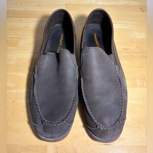 Timberland Brown Leather Ortholite Slip-On Loafers size 12 Men’s